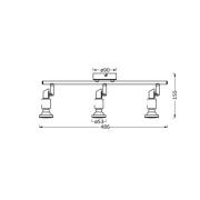 OSRAM loftspotter, hvid, 3 lyskilder, metal, GU10-LED 927 dæmpbar