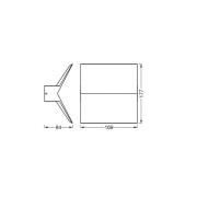 OSRAM LED-udendørs væglampe ENDURA STYLE BAT, mørkegrå IP44