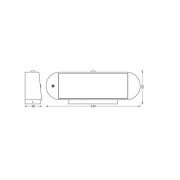 OSRAM LED-sensor-væglampe ENDURA STYLE SOLAR OVAL 34 cm 830