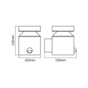 OSRAM LED-sensor-udendørs væglampe ENDURA STYLE CYLINDER, stål