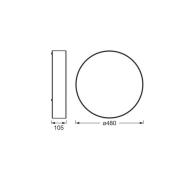 OSRAM loftlampe ORBIS PARIS, sort, Ø 48 cm tekstil E27