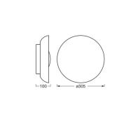 OSRAM loftlampe ORBIS MILAN, nikkel, Ø 31 cm metal/glas