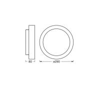 OSRAM loftlampe ORBIS MADRID, træ, Ø 29 cm, metal/glas