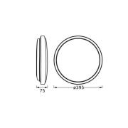 OSRAM LED-loftlampe ORBIS LONDON, sort, Ø 40 cm, metal