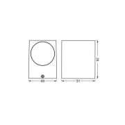 OSRAM udendørs væglampe ENDURA CLASSIC SQUARE sort down IP44