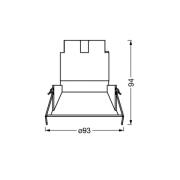 OSRAM LED-indbygningsspot TWIST, hvid/hvid, 840, Ø 9,3 cm, metal