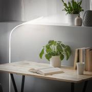 LED-gulvlampe Mura, hvid, højde 170 cm, metal, touch-dimmer