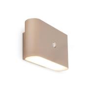 LED-væglampe med batteri Chat, beige, 16 cm, plast, sensor
