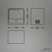 LED-væglampe Barro, hvid, bredde 8 cm, metal, sensor