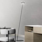 LED-gulvlampe Mahina, sort, højde 130 cm, metal, CCT