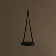 LED-hængelampe Mahina, sort, Ø 17 cm, metal, CCT