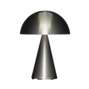 HÜBSCH LED-batteridrevet bordlampe Mush, nikkel, IP44, dæmpbar