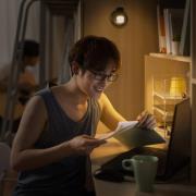 OSRAM LED-batteridrevet væglampe NIGHTLUX CYLINDER, sort touchdim