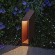 MARSET LED-sokkellampe Domus Højde 26 cm, rustbrun aluminium