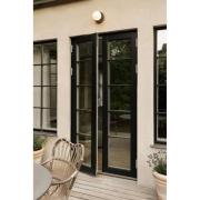 Nuura udendørs væglampe Liila, Ø 16 cm, bronze/opal