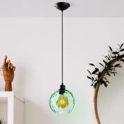 Pendellampe Benek, grøn, glas, Ø 20 cm, E27