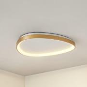 Lucande LED-loftslampe Asken, 61 cm, guld, CCT, dæmpbar