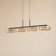 Lucande LED-hængelampe Martis, ravfarvet, 4 lyskilder, dæmpbar