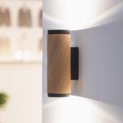 Væglampe Bolivia, eg/sort, højde 18 cm, GU10