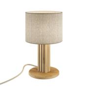 Bordlampe Inka S, eg/sort, træ/stof, højde 30 cm