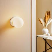 Væglampe Kiba hvid/guld med glasskærm