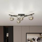 Loftlampe Smart, sort/grafit, 4 lyskilder