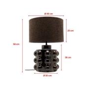 KARE bordlampe Calamaro, brun, porcelæn, 58 cm, E27