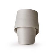 LZF bordlampe Tiny, grå, højde 22 cm, træfiner