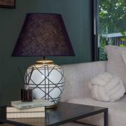 PR Home bordlampe New York, sort, højde 63 cm, keramik