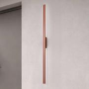 LED-væglampe Demi L, teglrød, aluminium, højde 144 cm, IP54