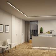 Paulmann LED-lysliste Linion, krom, 150 cm, 3.000 K