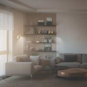 Vægspot Tapp, beige, Ø 8 cm, 1 lyskilde, metal, GU10