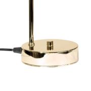 Bordlampe Rico, glas/metal, guld/hvid, højde 36 cm