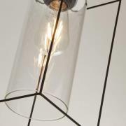 Pendellampe Vesperon, transparent, glas, 3 lyskilder, 75 cm