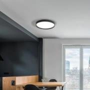 LED-loftlampe Minsk, sort, Ø 60 cm, Casambi, 42 W, CCT