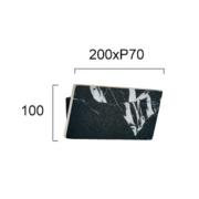 LED-væglampe Selena, bredde 20 cm, sort, kunststen