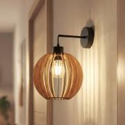 Væglampe Clay, Ø 23 cm, birkfiner, udhæng, E27