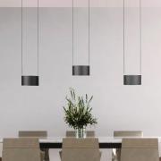 PURE LED-hængelampe Clipse, grå, længde 110 cm, CTT, 6 lyskilder