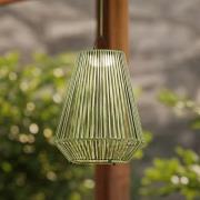 Lindby LED-solcellelampe Austas, grøn, Ø 32 cm, USB, IP54