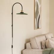 Globen Lighting væglampe COBBLER, grøn, højde 75 cm, glas