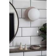 Globen Lighting væglampe ART DECO, hvid/hvid, Ø 16 cm, IP44