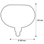 Segula LED Floating Cage sort Oval300 E27 5W 2.200 K dæmpbar