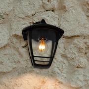 SEGULA Udendørs væglampe Antique down, sort, aluminium, E27