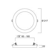 LED-loftslampe START 5in1, hvid, Ø 22 cm, CCT, dæmpbar