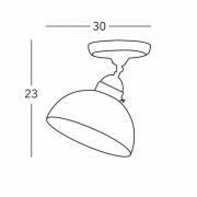 Kolarz Loftlampe Nonna Ø30cm Blomst guldfarvet Kant glat