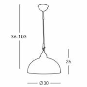 Kolarz hængelampe Nonna, Ø 30 cm, Jordbær, Glat kant