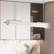 LED-hængelampe ESPADA, poleret krom, 122 cm, metal/glas