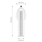 LED-væglampe ESPADA, poleret krom, Ø 16 cm, metal IP44