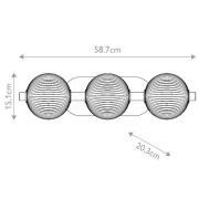 LED-væglampe PALMAS guld/røggrå Bredde 59 cm 3 lyskilder. IP44