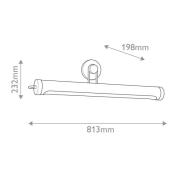 Væglampe WYNWOOD, bronze, bredde 81 cm, metal, 2 x E27